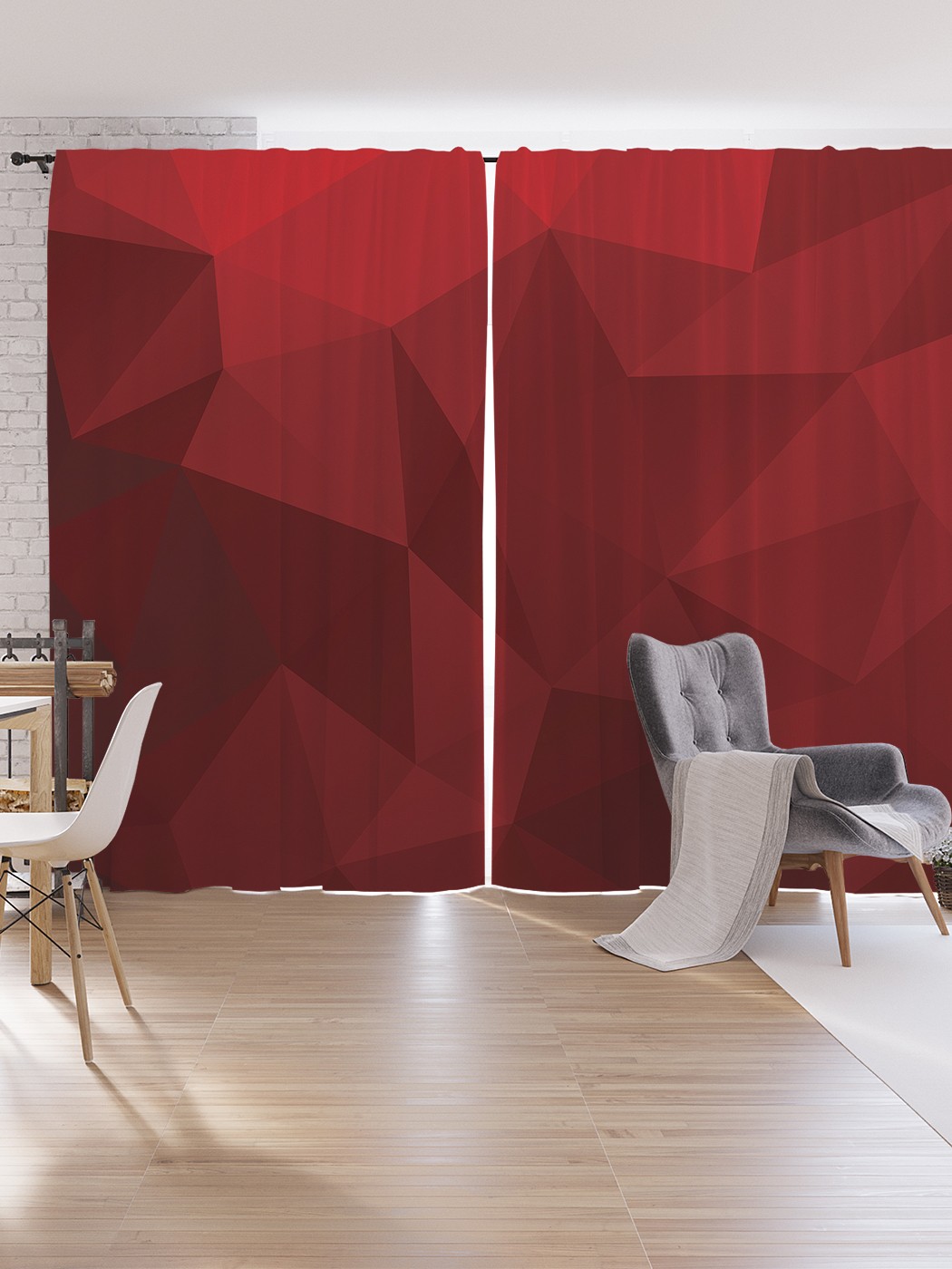 

Шторы под лён JoyArty "Призменная абстракция", серия Oxford DeLux, 340х265 см, Призменная абстракция