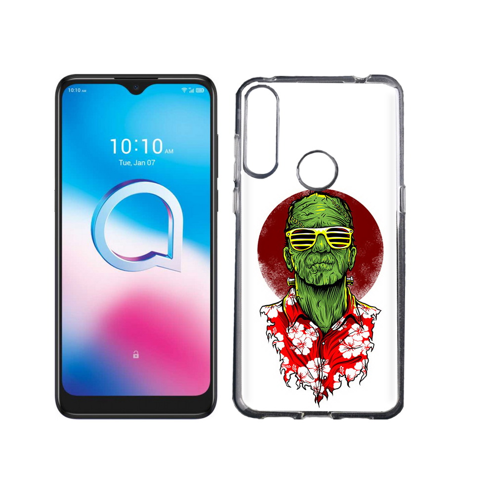 

Чехол MyPads Tocco для Alcatel 3L (2020) 5029Y крутой зеленый мужчина в очках, Tocco