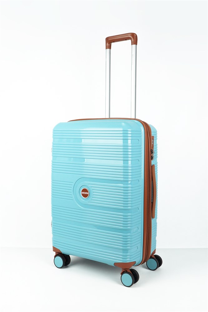 

Чемодан унисекс Sweetbags BELT голубой/коричневый, 62х41х27 см, BELT