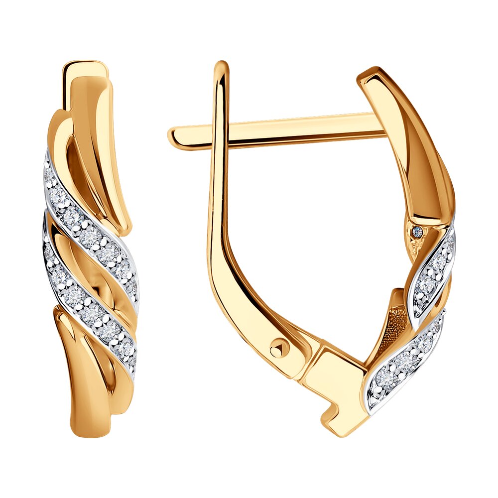 

Серьги из красного золота Diamant 51-220-01904-1, бриллиант, 51-220-01904-1
