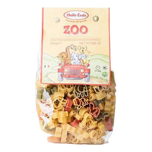 Макаронные изделия для детей Dalla Costa Zoo с помидорами и шпинатом без яиц 250 г