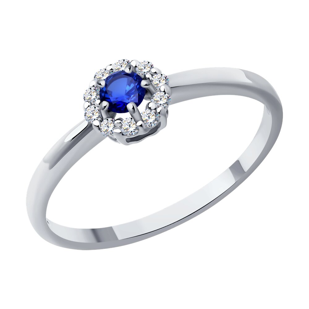 

Кольцо из золота р.  Diamant 52-210-01768-1, бриллиант\сапфир, 52-210-01768-1