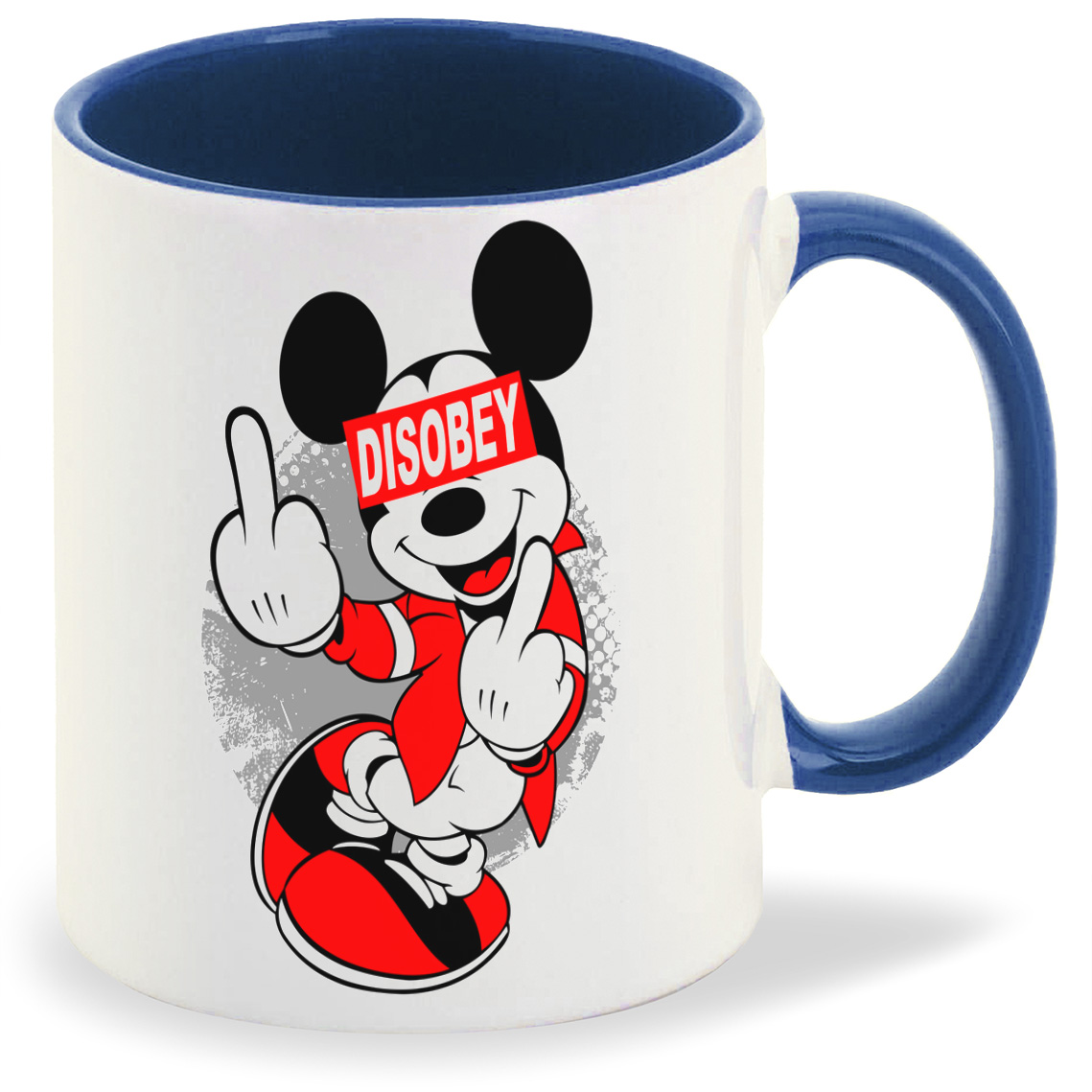 

Кружка лазурная CoolPodarok Disobey Микки Маус