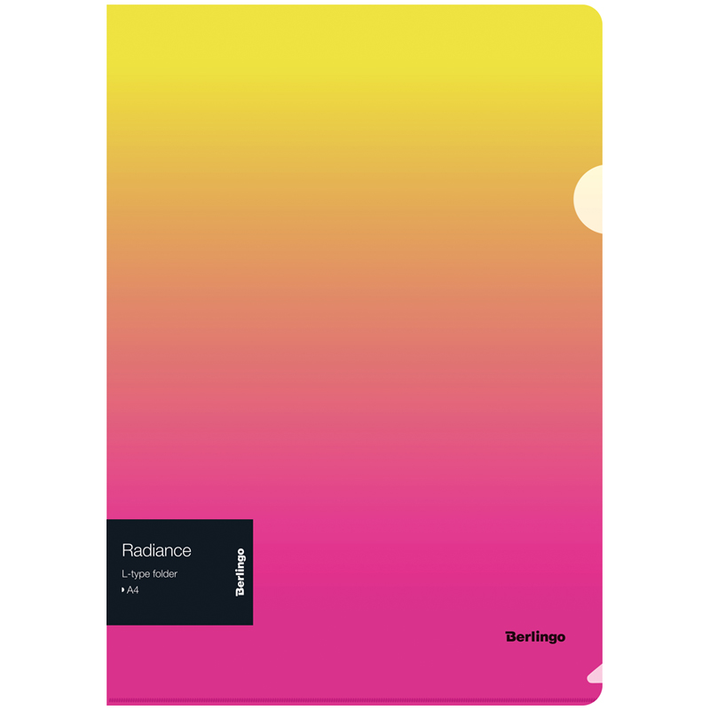 

Папка-уголок Berlingo Radiance, А4, 200мкм, желтый/розовый градиент, (12шт.), Разноцветный