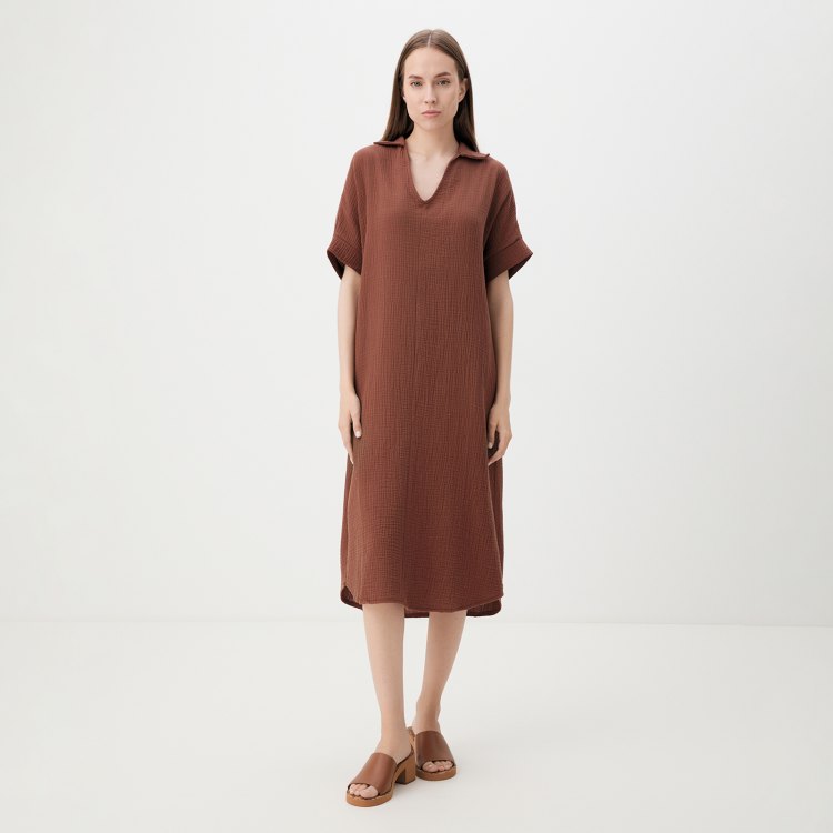 

Платье женское Maison David BLN917 коричневое L, Коричневый, BLN917