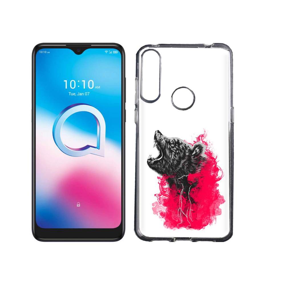 

Чехол MyPads Tocco для Alcatel 3L (2020) 5029Y медведь в дымке (PT159035.666.463), Tocco