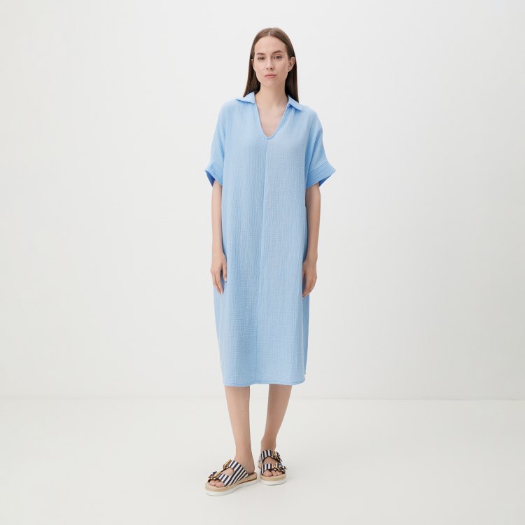 

Платье женское Maison David BLN917 голубое S, Голубой, BLN917