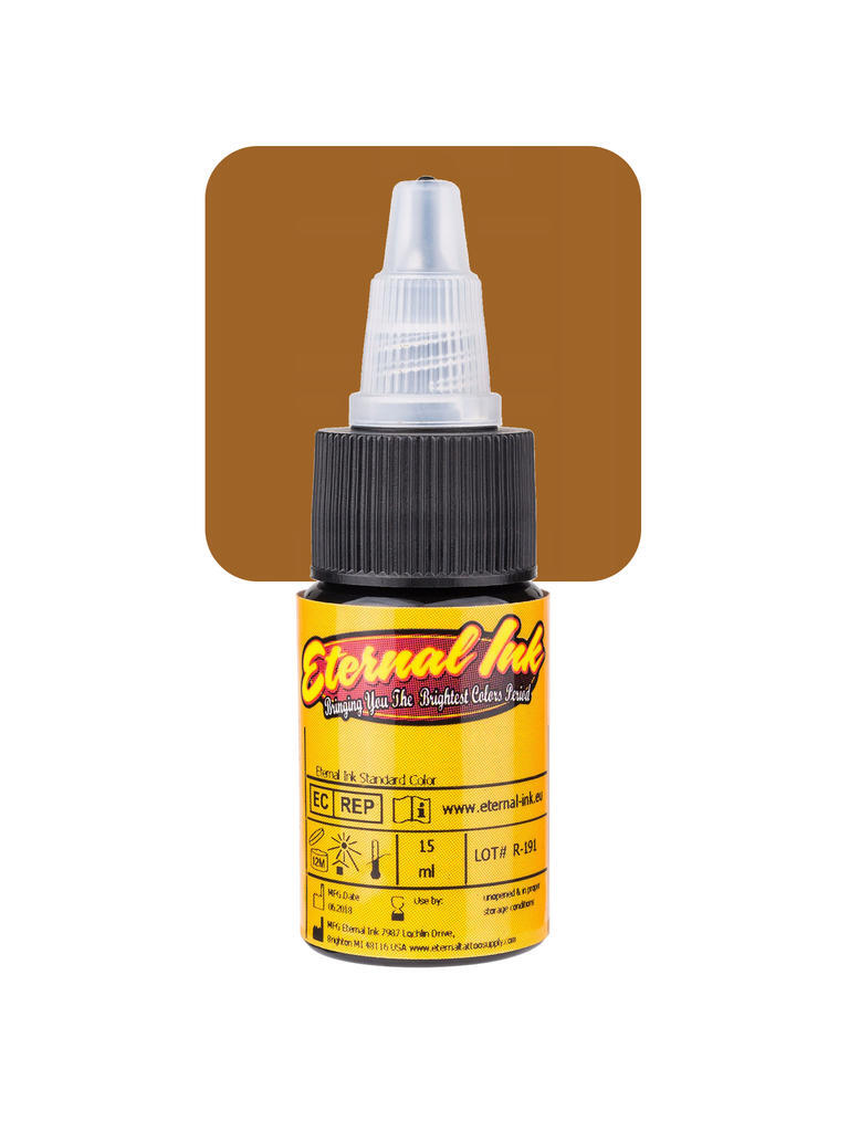 Краска для татуировки, пигмент для тату Eternal Ink Caramel, 15мл тату краска eternal ink lightning yellow 1 2oz 15мл