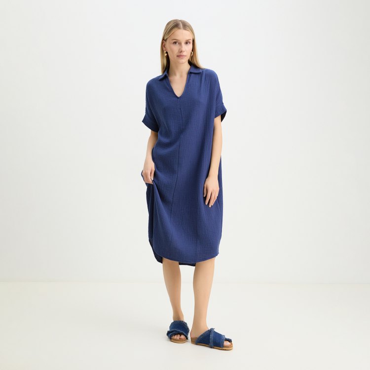 

Платье женское Maison David BLN917 синее M, Синий, BLN917