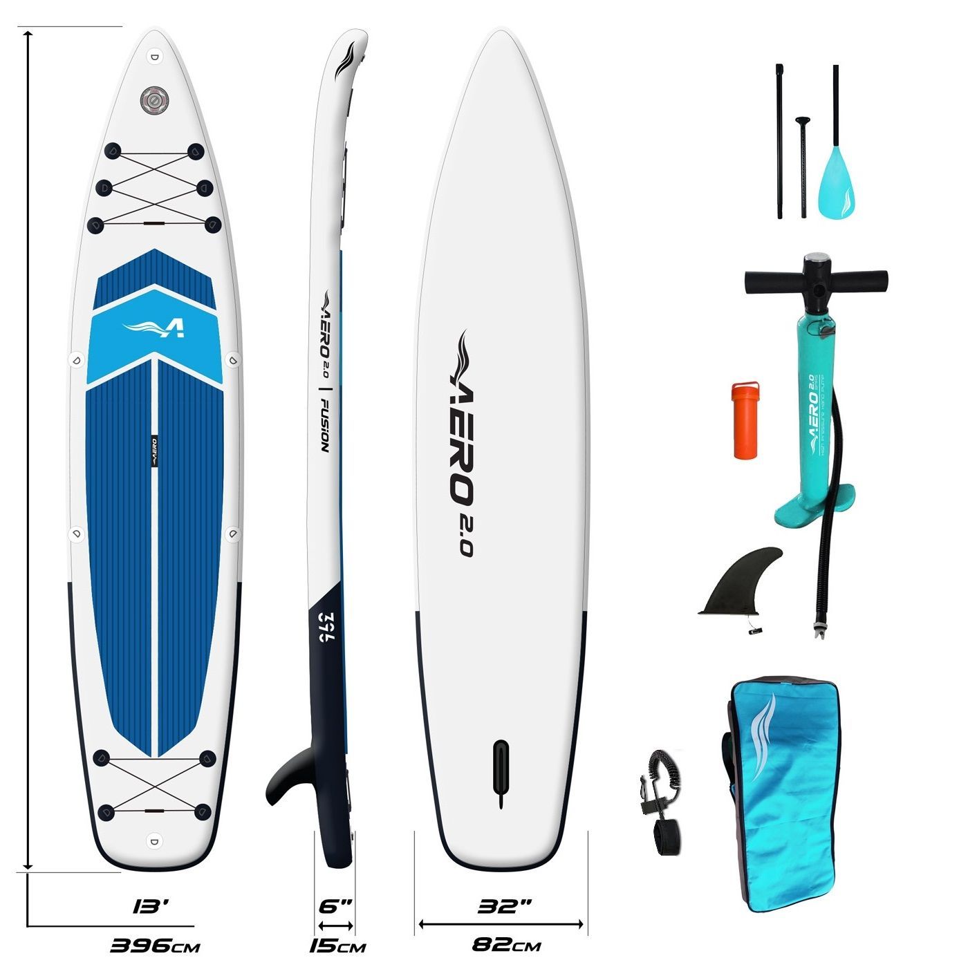 SUP-доска AERO, 396х82х15 см, до 210 кг