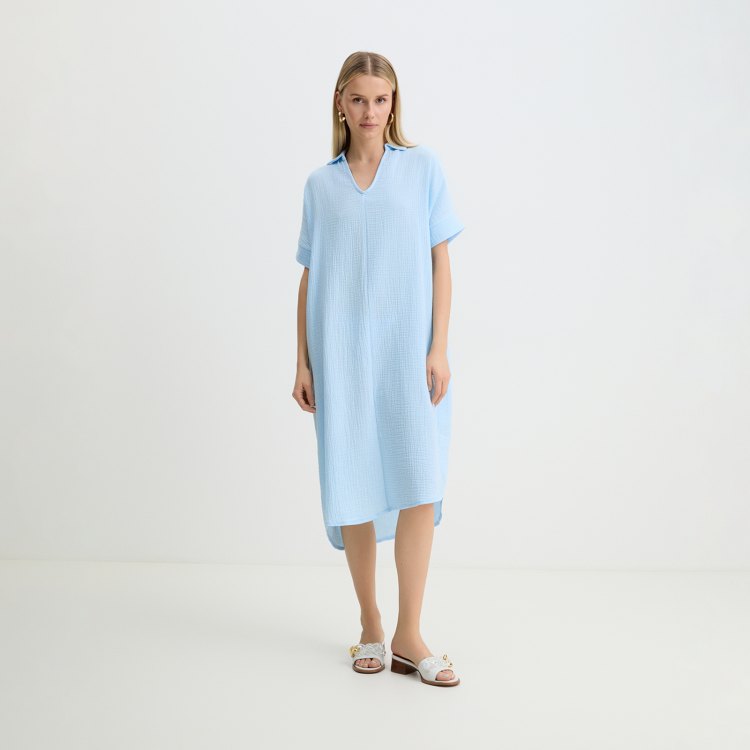 

Платье женское Maison David BLN917 голубое M, Голубой, BLN917