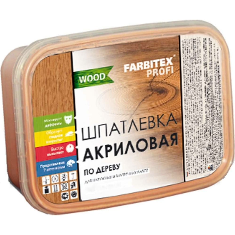 FARBITEX Шпатлевка акриловая по дереву сосна (0.8 кг/0.5 л) 4300006052