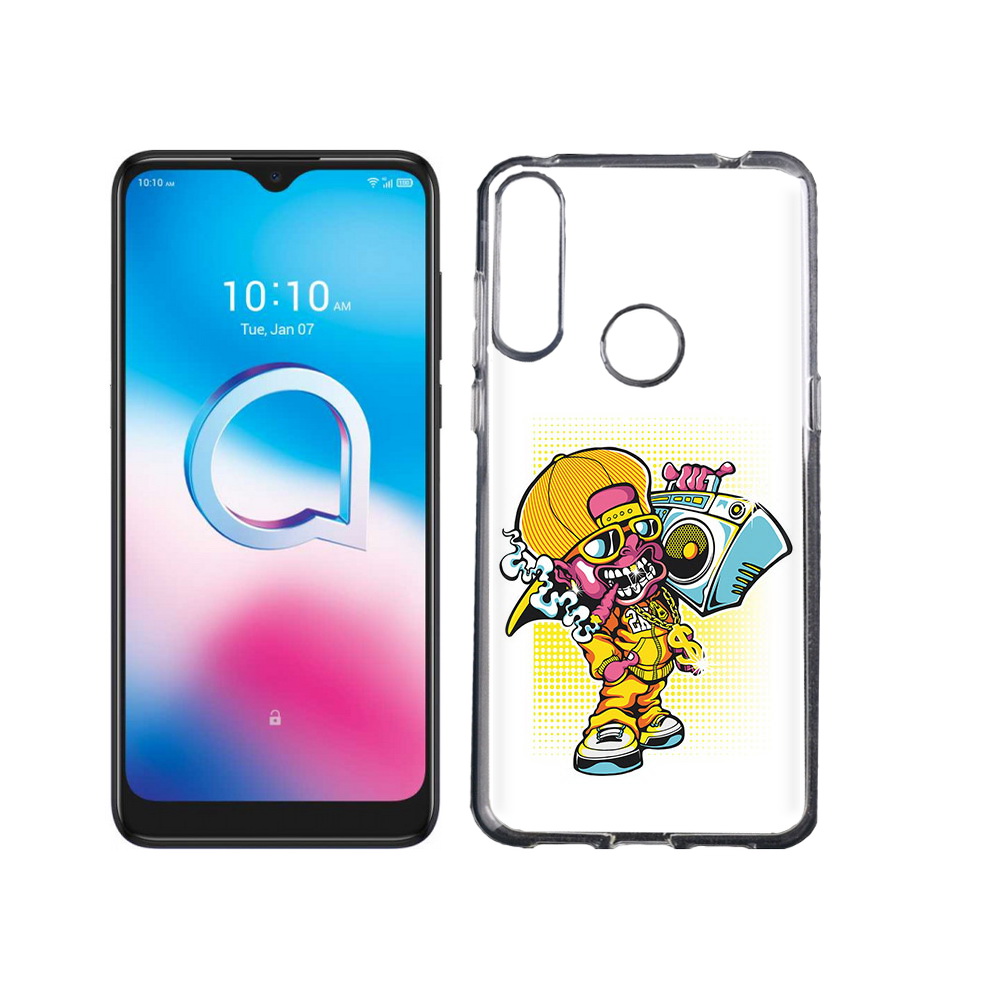 

Чехол MyPads Tocco для Alcatel 3L (2020) 5029Y нарисованный парень с колонкой, Tocco