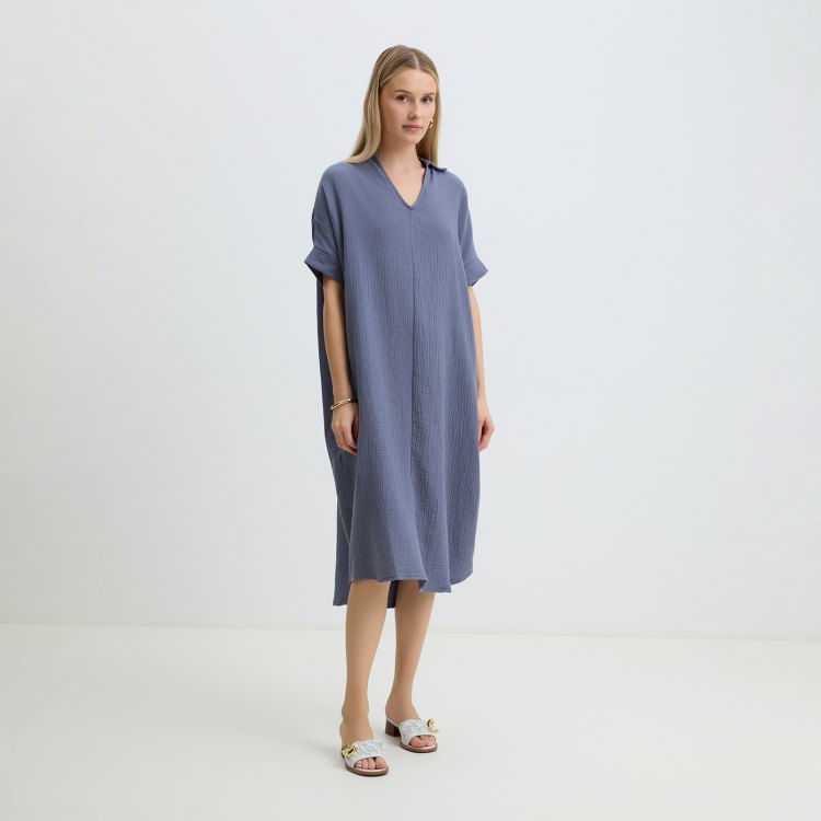 

Платье женское Maison David BLN917 синее L, Синий, BLN917