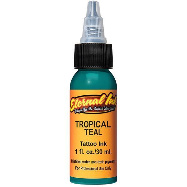 фото Краска для татуировки, пигмент для тату eternal ink tropical teal, 30мл