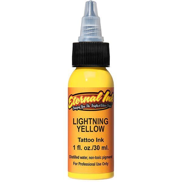 фото Краска для татуировки, пигмент для тату eternal ink lightning yellow, 30мл