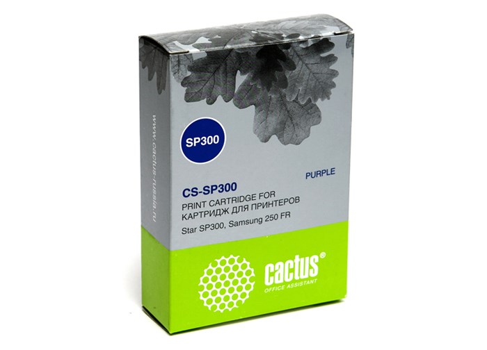 Ленточный картридж для матричного принтера CACTUS CS-SP300 () фиолетовый, совместимый
