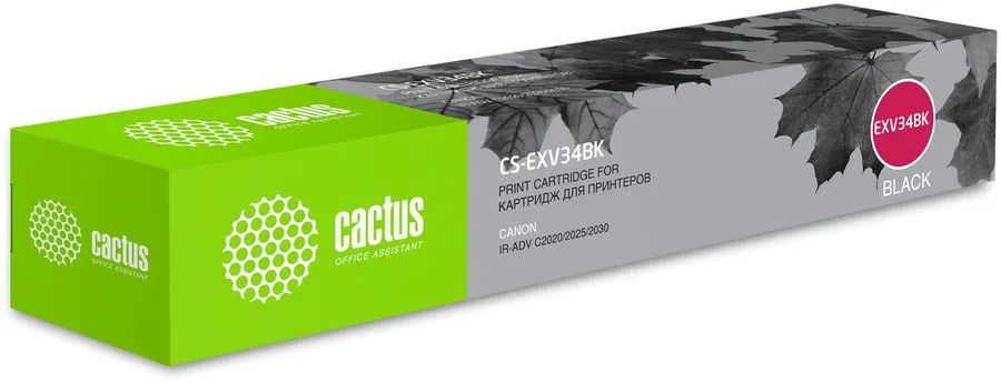 

Картридж для лазерного принтера CACTUS EXV34BK () черный, совместимый, EXV34BK