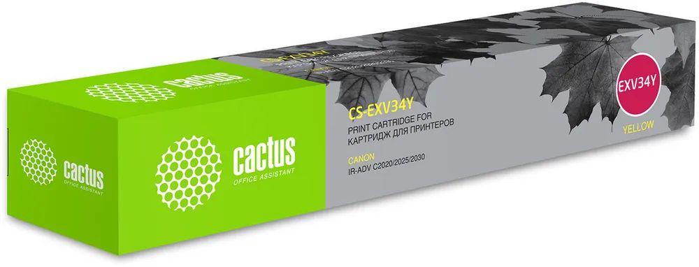 

Картридж для лазерного принтера CACTUS EXV34Y () желтый, совместимый, EXV34Y