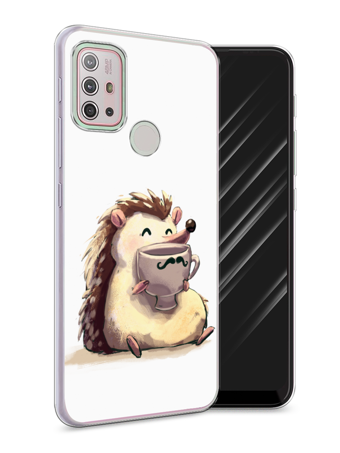 

Чехол Awog на Lenovo K13 Note/Motorola Moto G10/G20/G30 "Еж кофеман", Разноцветный, 242150-10
