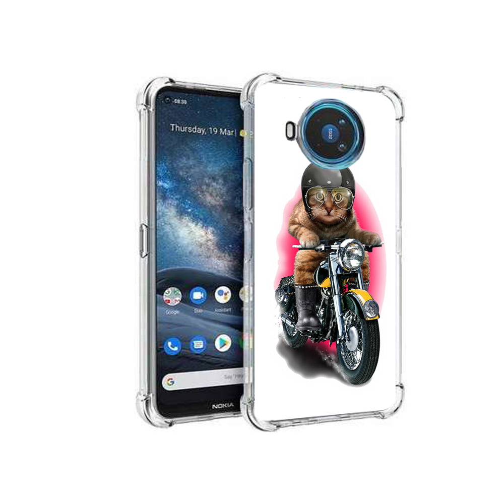 

Чехол MyPads Tocco для Nokia X100 мото-кот (PT227057.109.485), Прозрачный, Tocco
