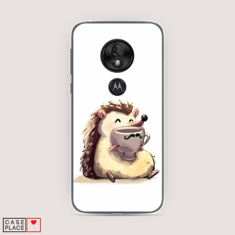 

Чехол Awog на Motorola Moto G7 Play / Моторола Мото G7 Плэй "Еж кофеман", Разноцветный, 241250-10