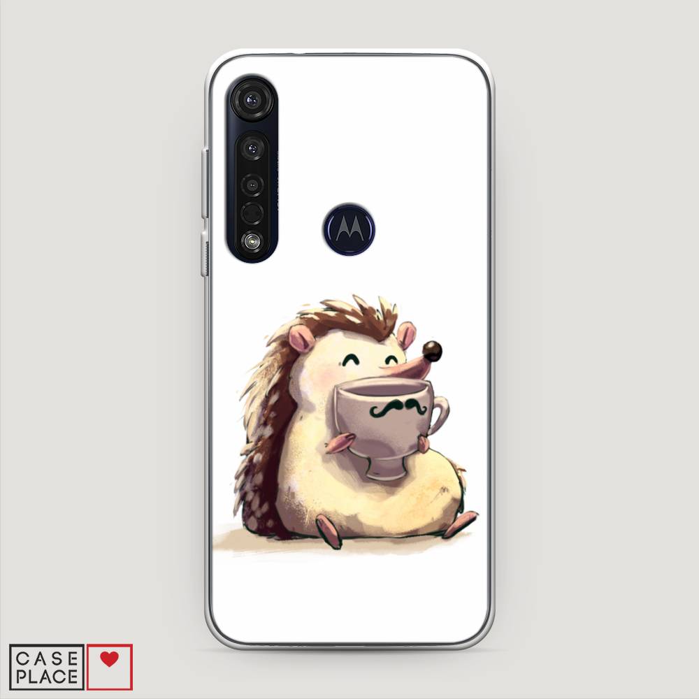 

Чехол Awog на Motorola Moto G8 Plus "Еж кофеман", Разноцветный, 241450-10