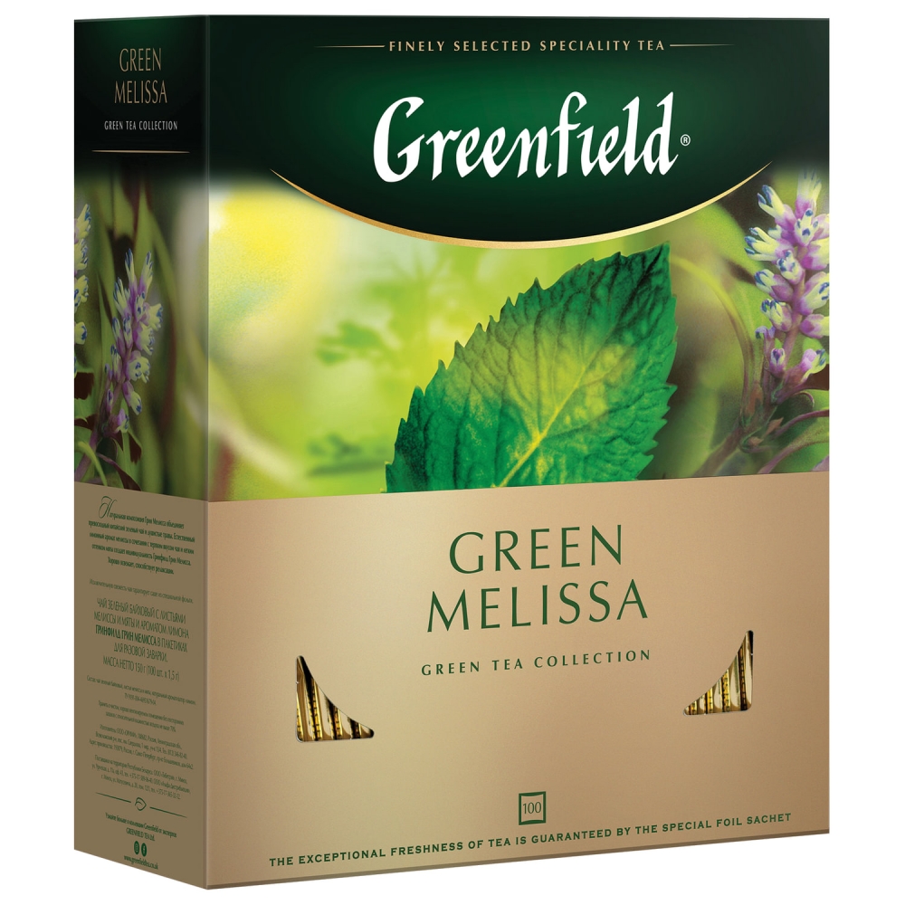 

Чай Greenfield Green Melissa 100 пак 2 уп