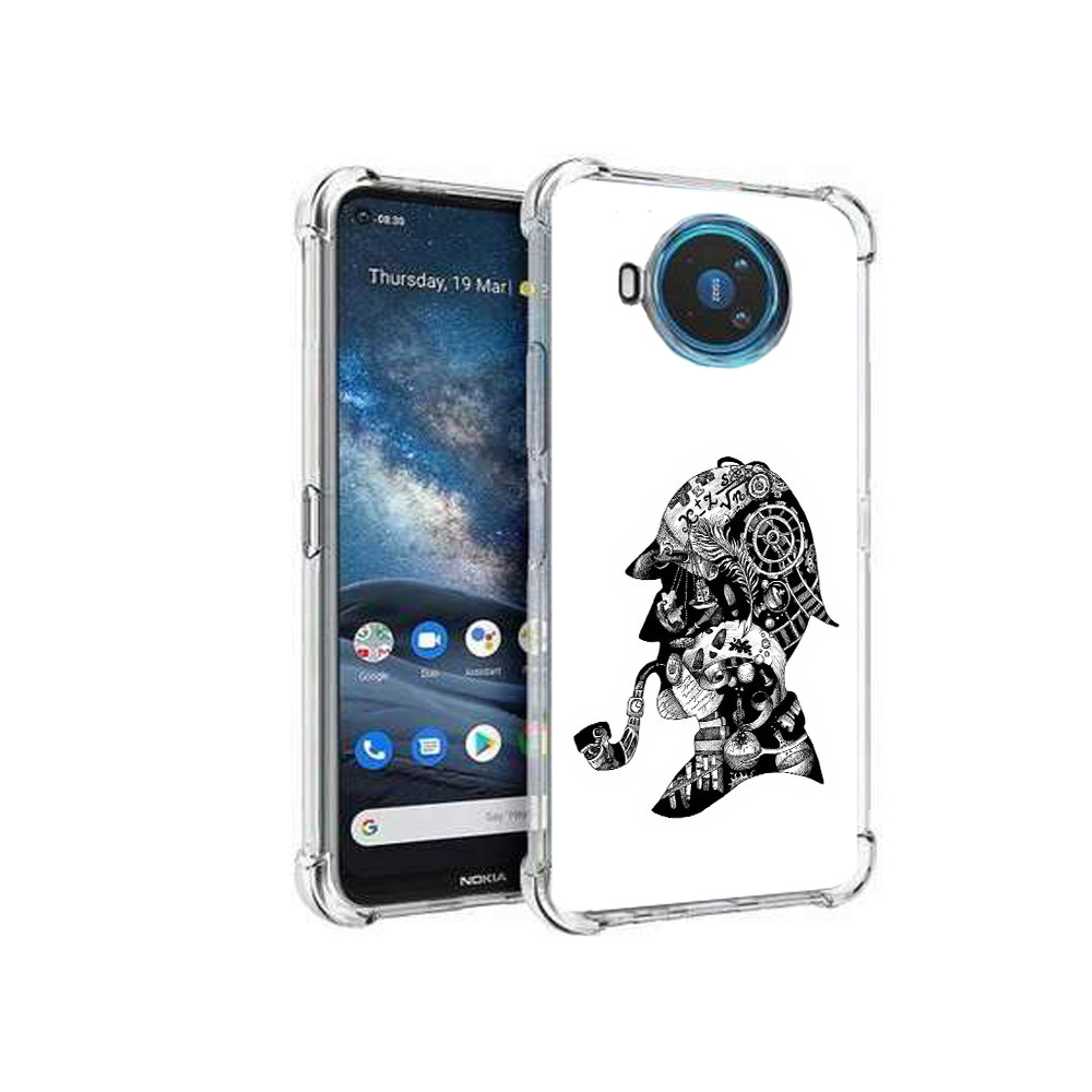 

Чехол MyPads Tocco для Nokia X100 мужчина с трубкой абстракция (PT227057.109.488), Прозрачный, Tocco