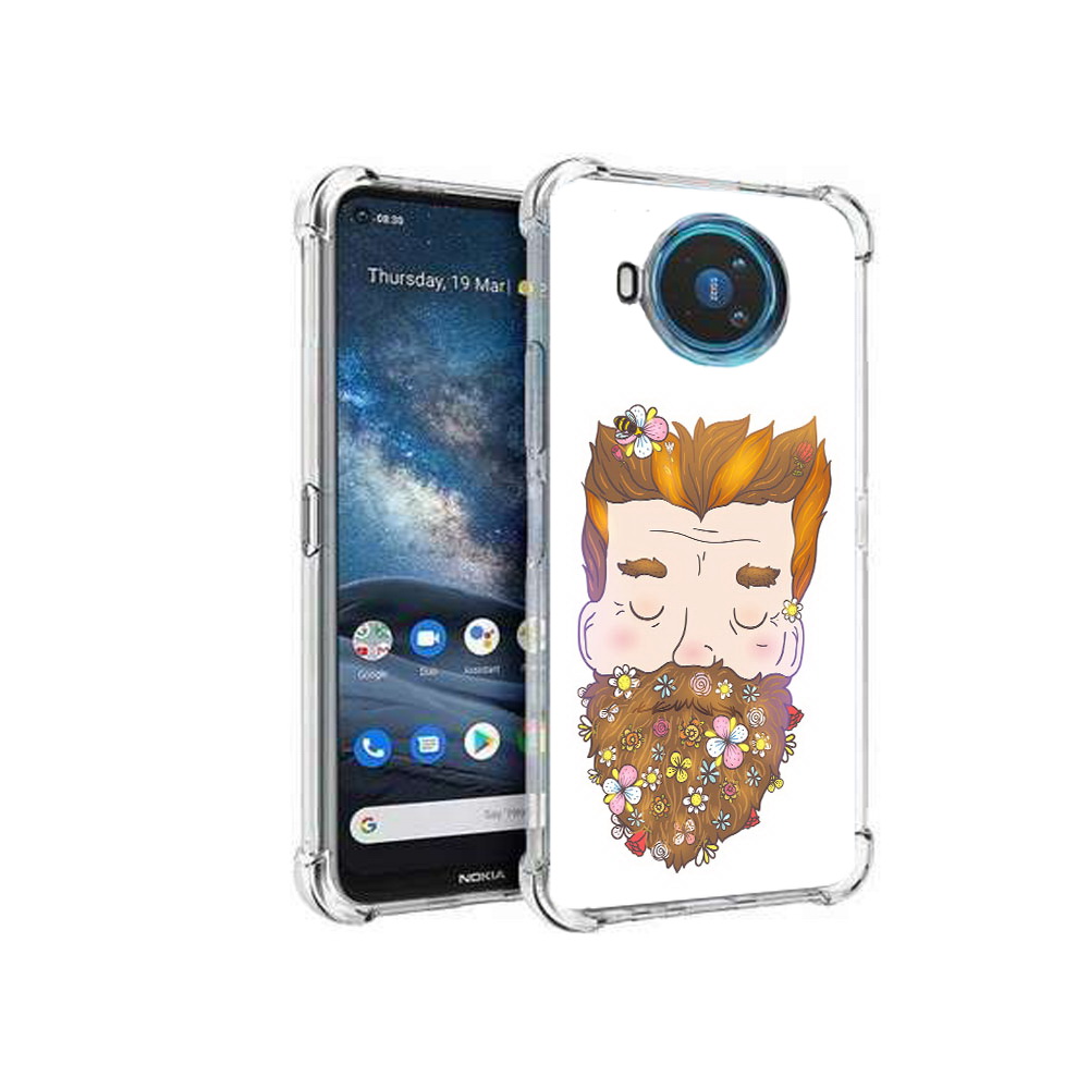 

Чехол MyPads Tocco для Nokia X100 мужчина с цветами в бороде (PT227057.109.489), Прозрачный, Tocco