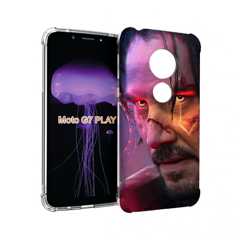 

Чехол MyPads cyberpunk 2077 Джонни Сильверхенд для Motorola Moto G7 Play, Прозрачный, Tocco