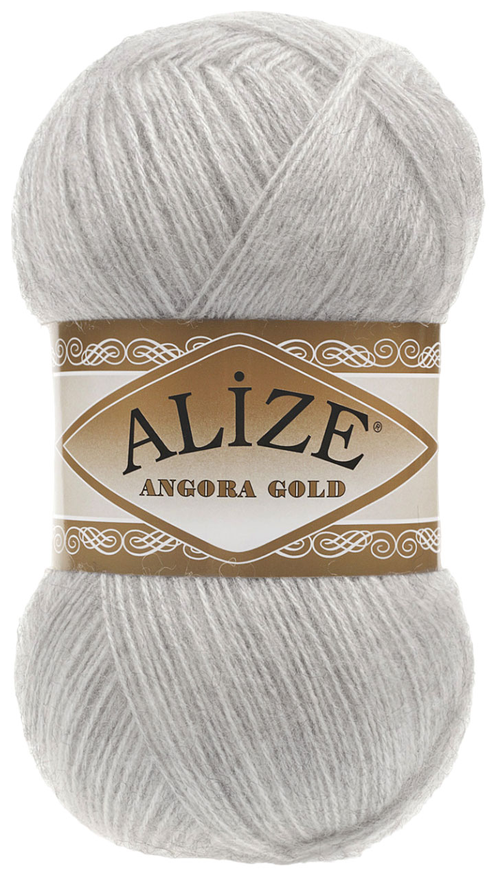 

Пряжа ALIZE Angora Gold (208), светло-серый меланж, 5 шт. по 100 г
