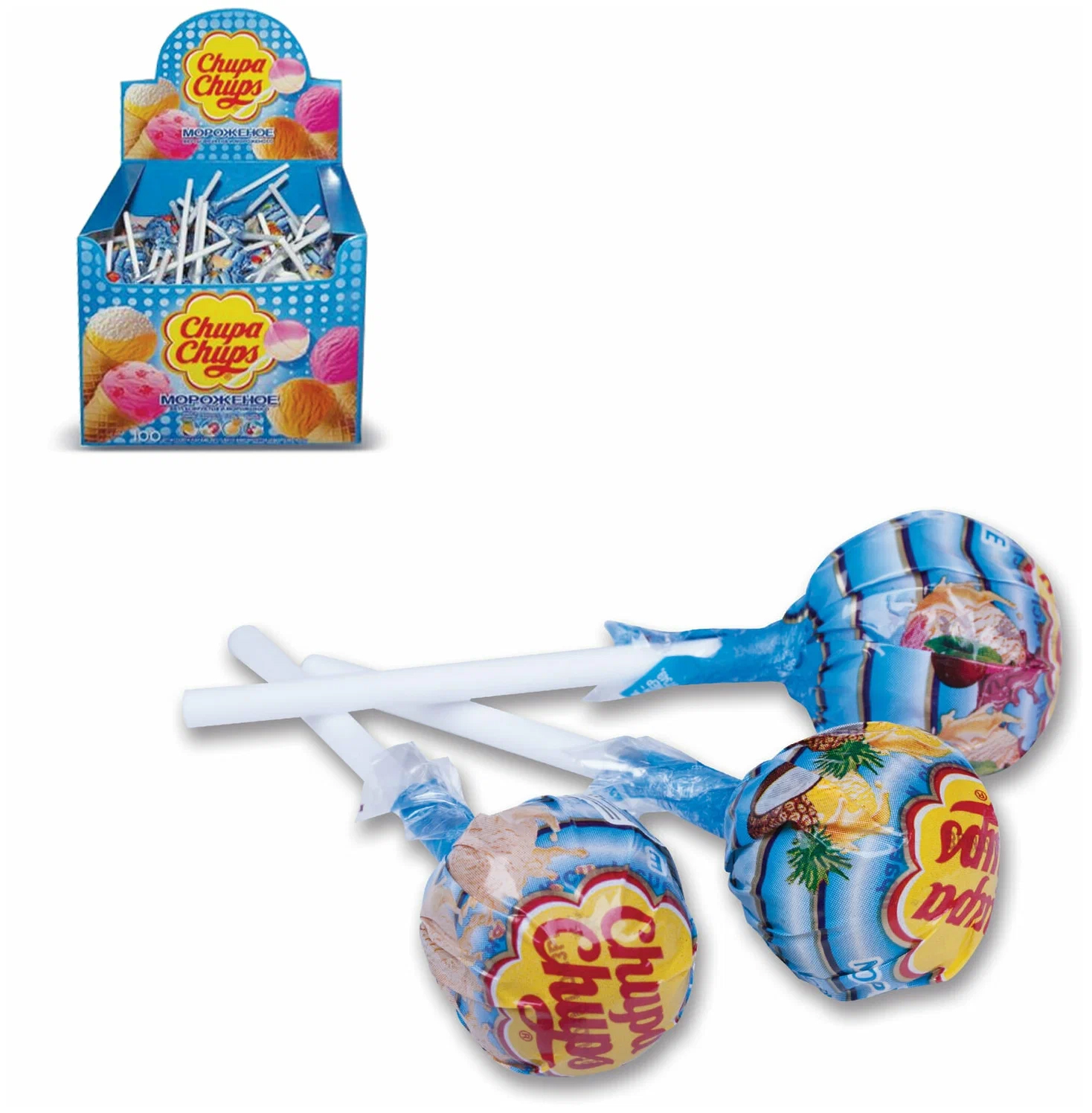 

Карамель Chupa Chups Мороженое 12г 100 шт