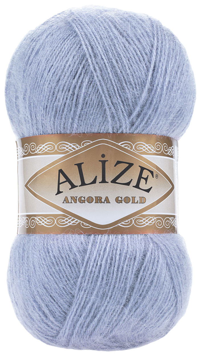 

Пряжа ALIZE Angora Gold (40), гиацинт, 5 шт. по 100 г, Голубой