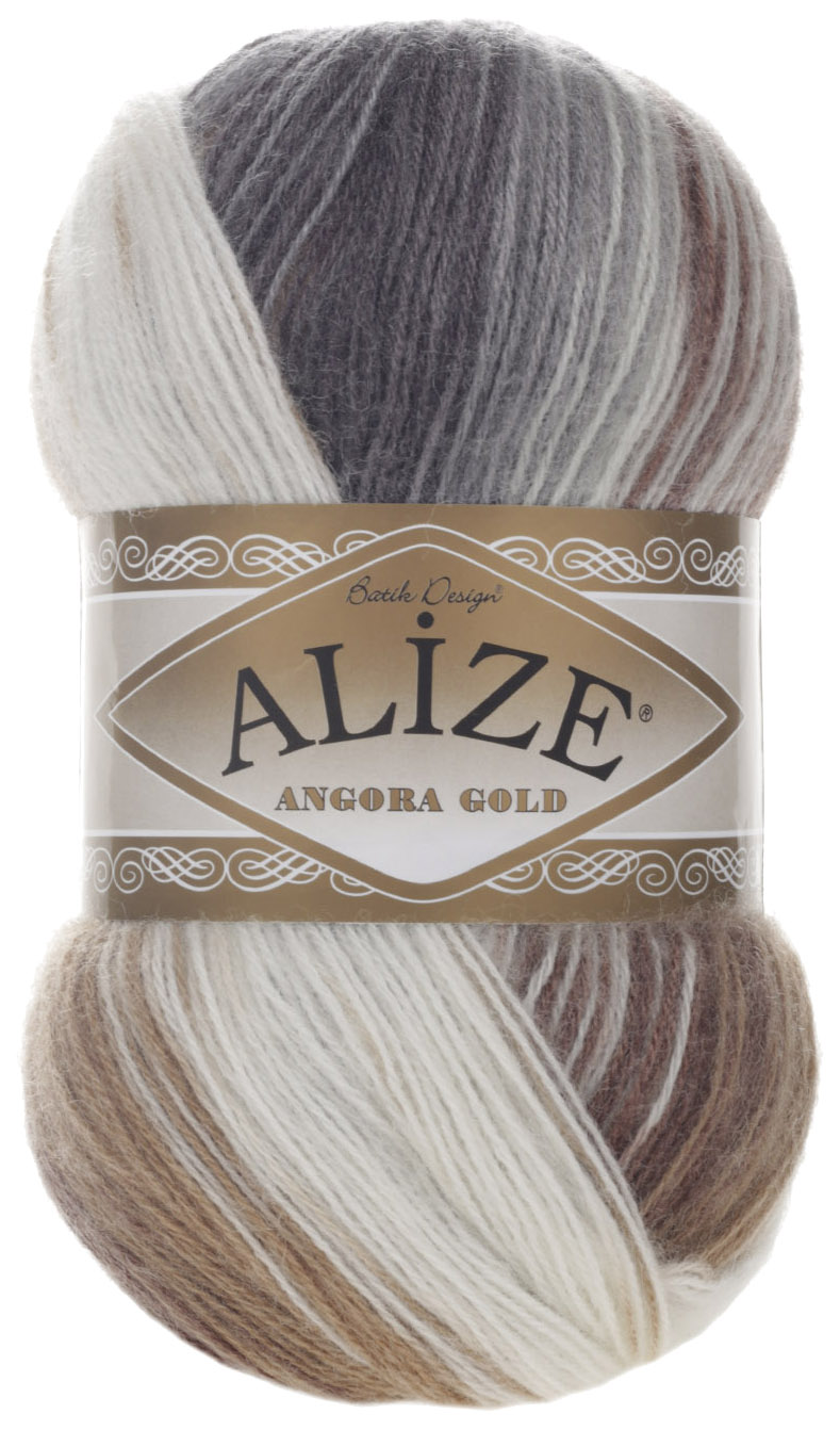 

Пряжа ALIZE Angora Gold Batik (5742), мультиколор, 5 шт. по 100 г, Бежевый