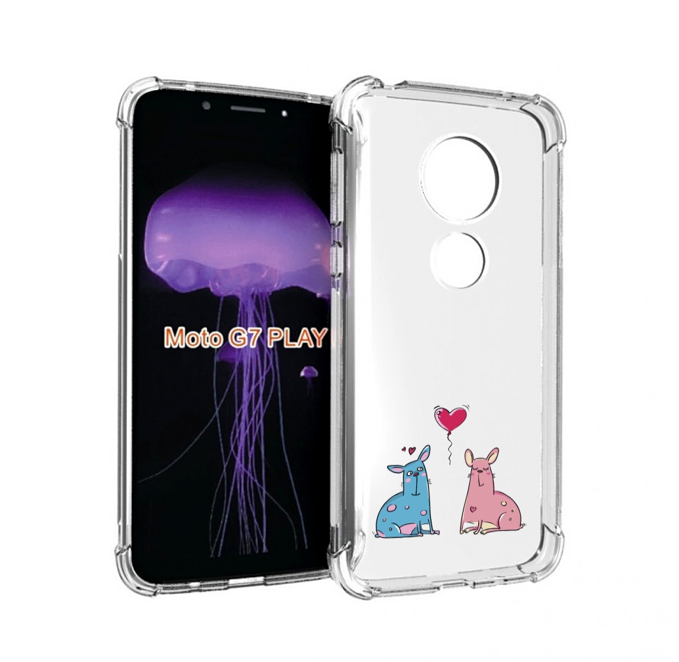 

Чехол MyPads Лама любовь для Motorola Moto G7 Play, Прозрачный, Tocco