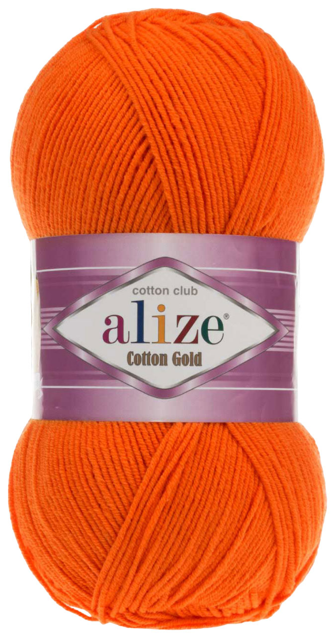 

Пряжа ALIZE Cotton Gold (37), ярко-оранжевый, 5 шт. по 100 г