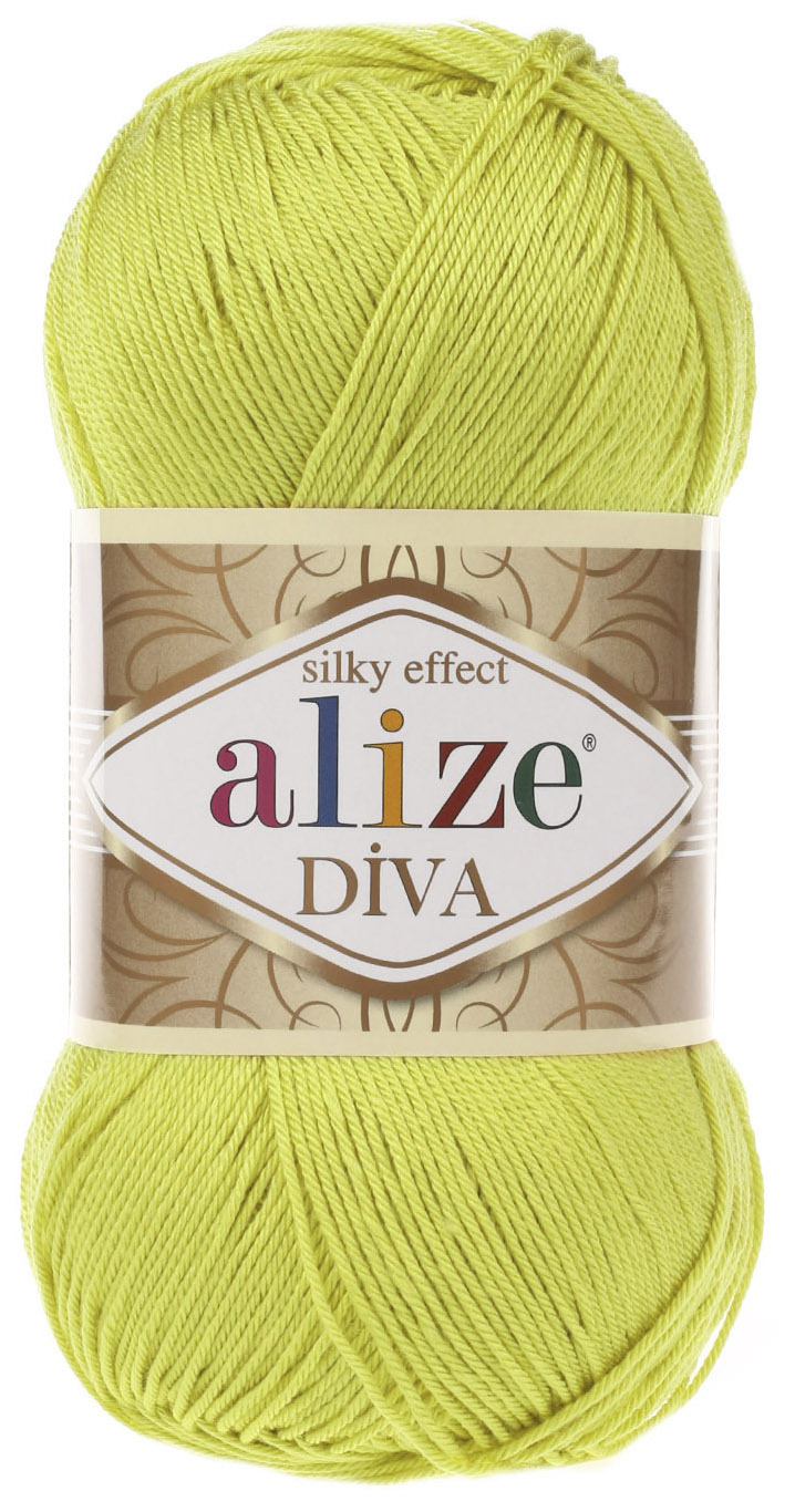 

Пряжа ALIZE Diva Silk effekt (109), липа, 5 шт. по 100 г, Желтый