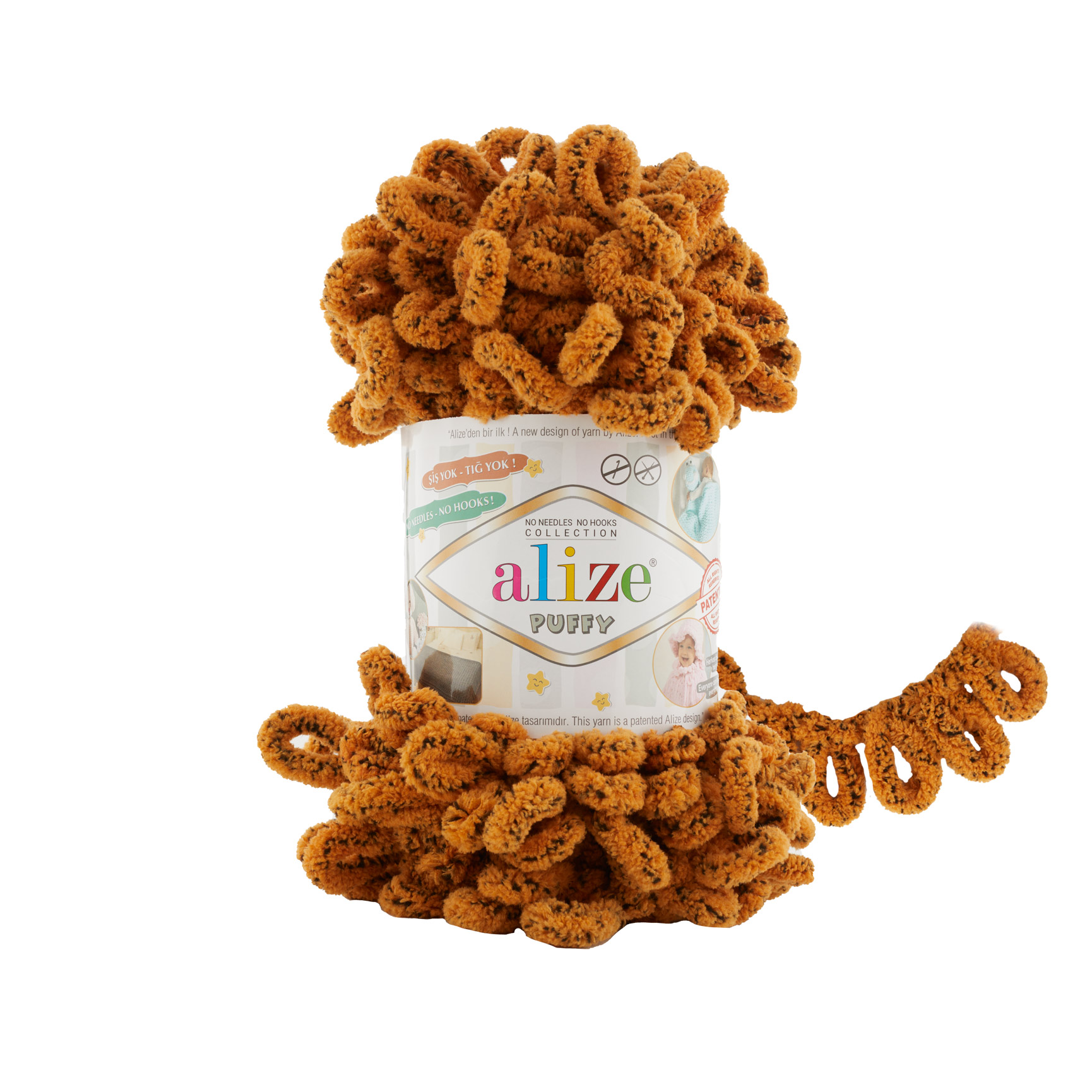 

Пряжа Alize Puffy 100% микрополиэстер 9 м/100 гр 717 Тигр, 5 мотков, Оранжевый, Puffy NL01