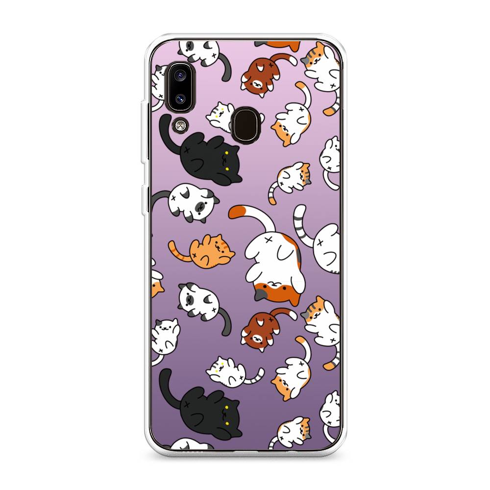 

Чехол Awog на Samsung Galaxy A20/A30 "Котопад", Разноцветный, 27650-7