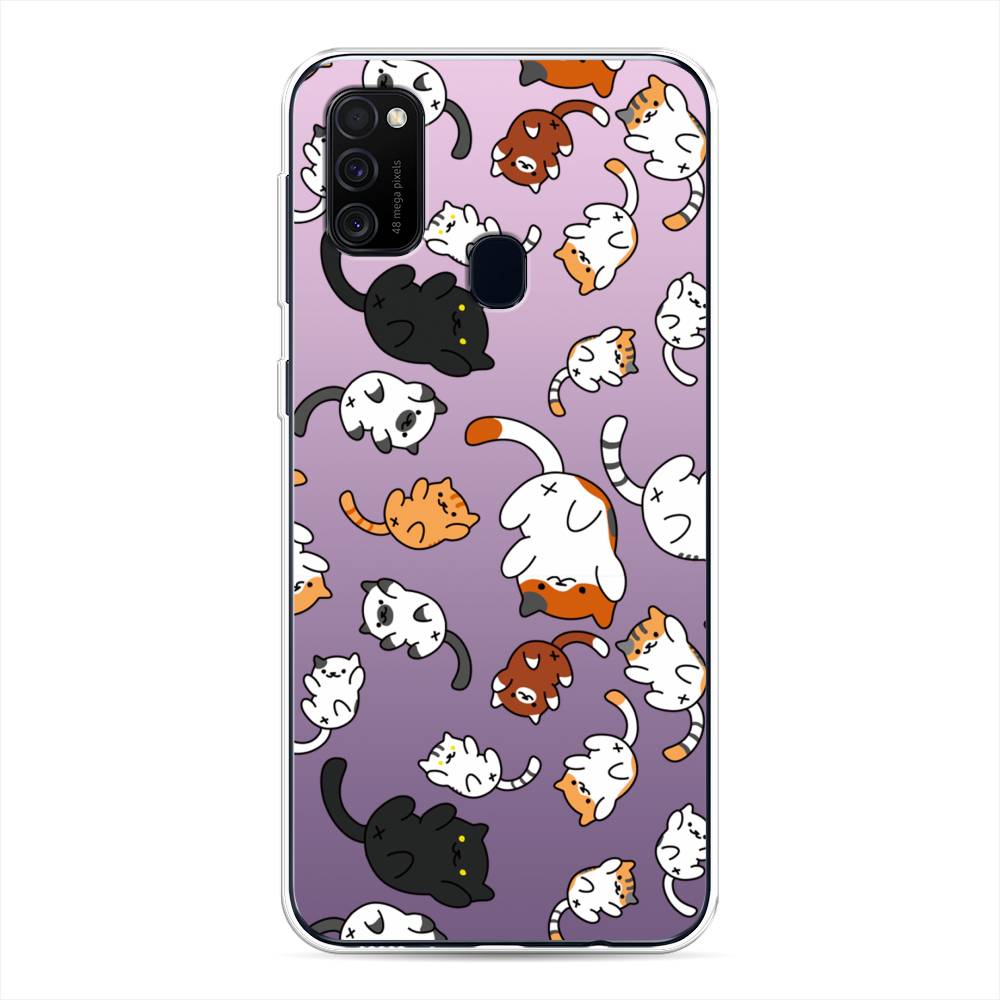

Чехол Awog на Samsung Galaxy M30s/M21 "Котопад", Разноцветный, 29850-7
