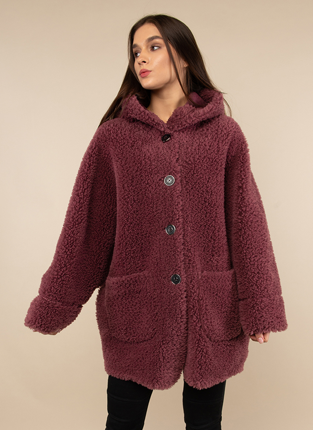 

Полушубок женский Каляев 50751 бордовый 48 RU, 50751