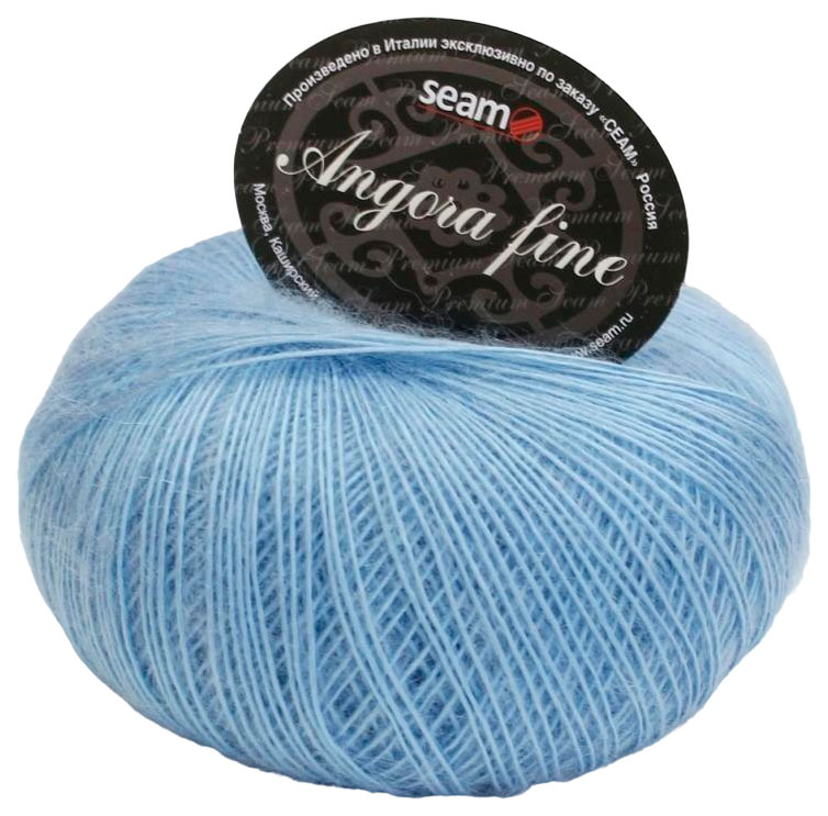 

Пряжа SEAM Angora fine (144121), голубой, 5 шт. по 50 г