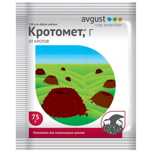 

Гранулы от кротов Avgust Кротомет 357 75 г, Кротомет