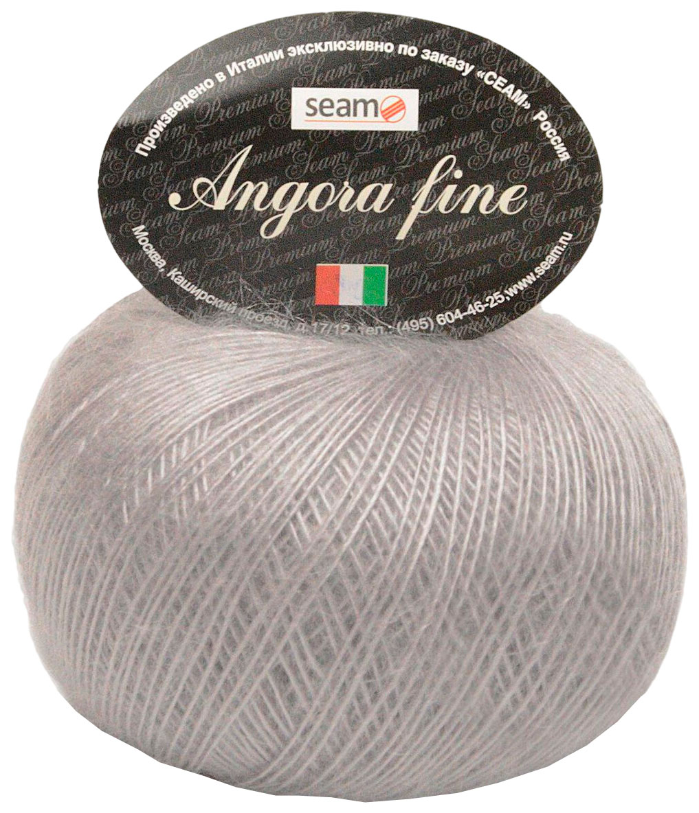 

Пряжа SEAM Angora fine (163802), английский, 5 шт. по 50 г, Серый