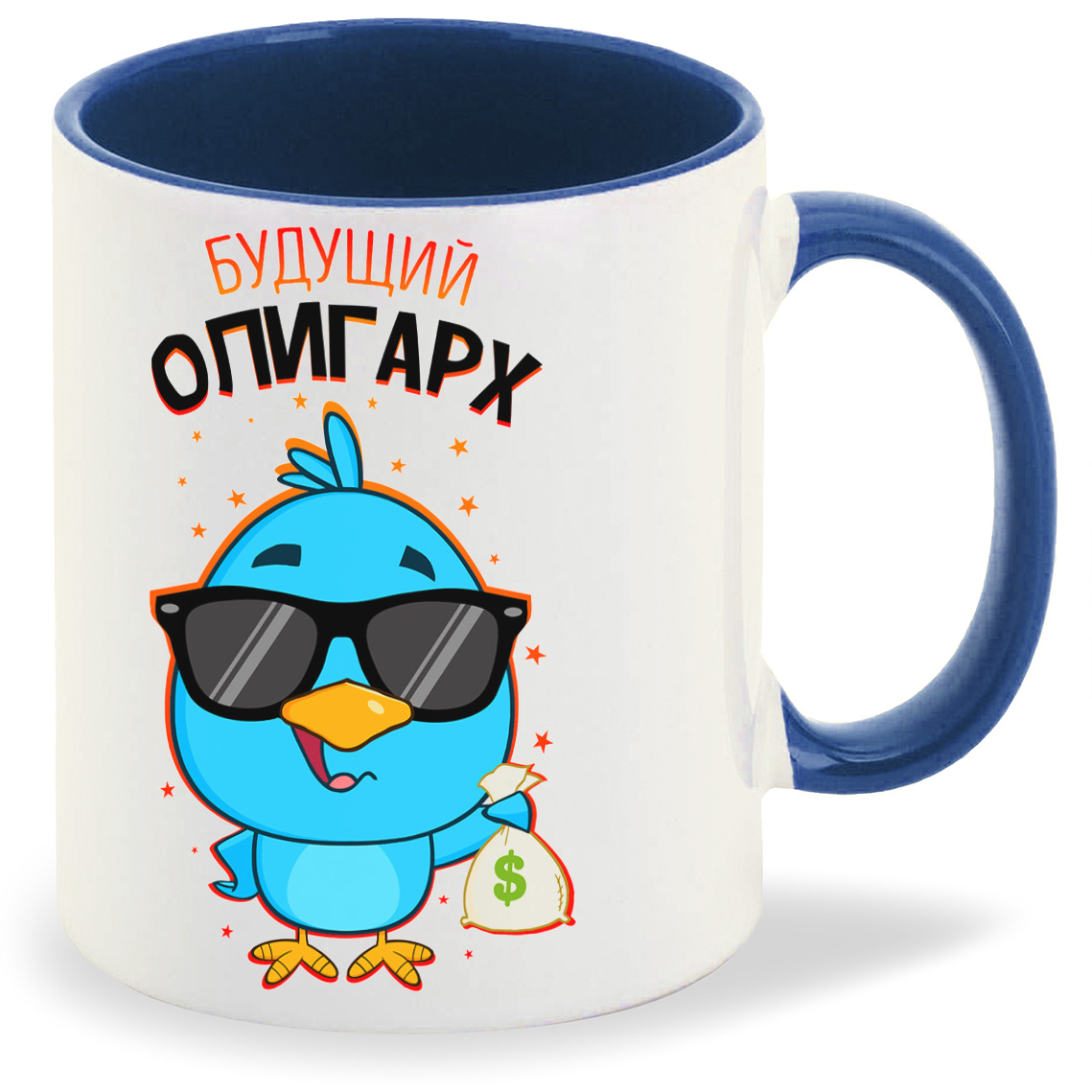 

Кружка лазурная CoolPodarok Прикол. Дети. Будущий олигарх