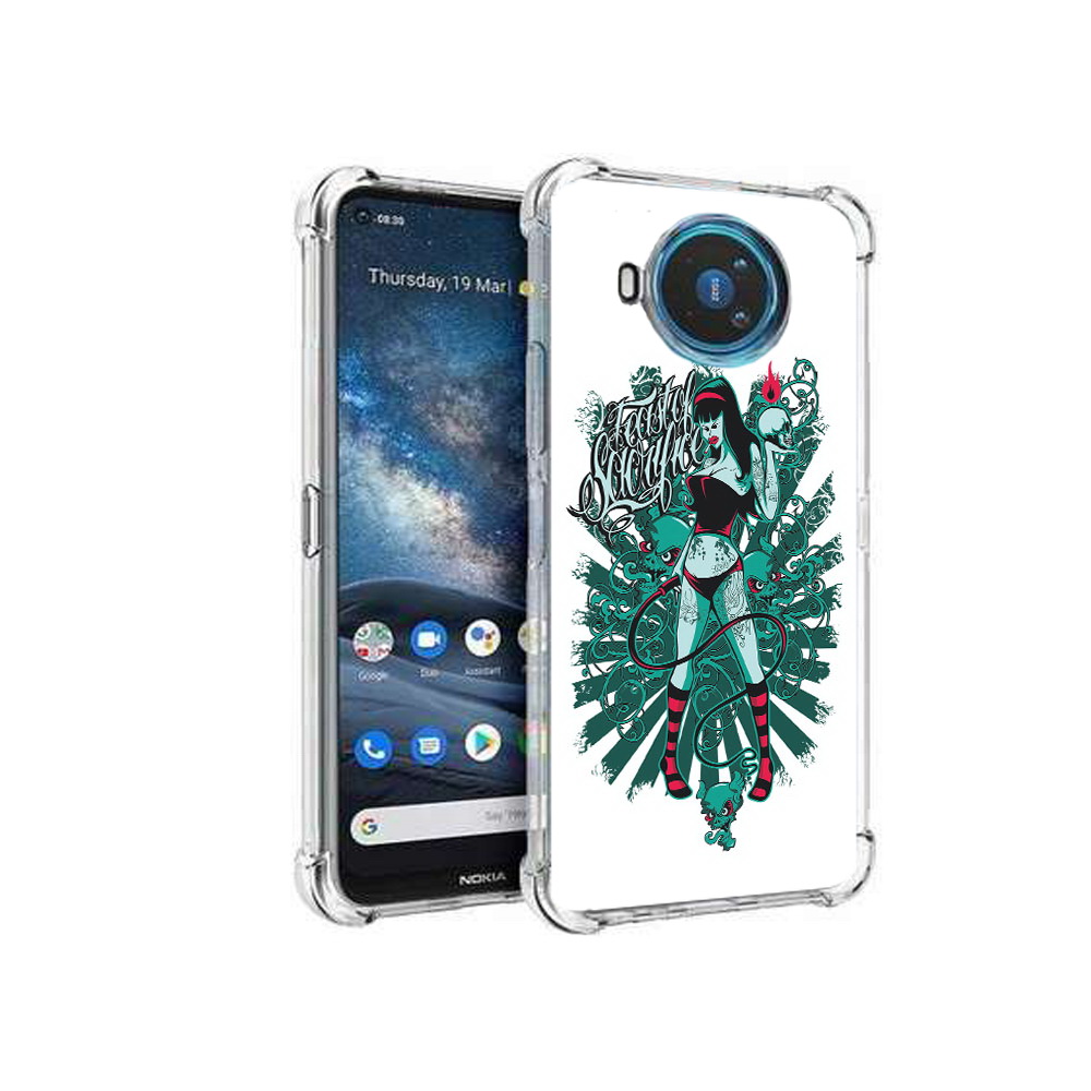 

Чехол MyPads Tocco для Nokia X100 нарисованная девушка в татуировках (PT227057.109.499), Прозрачный, Tocco