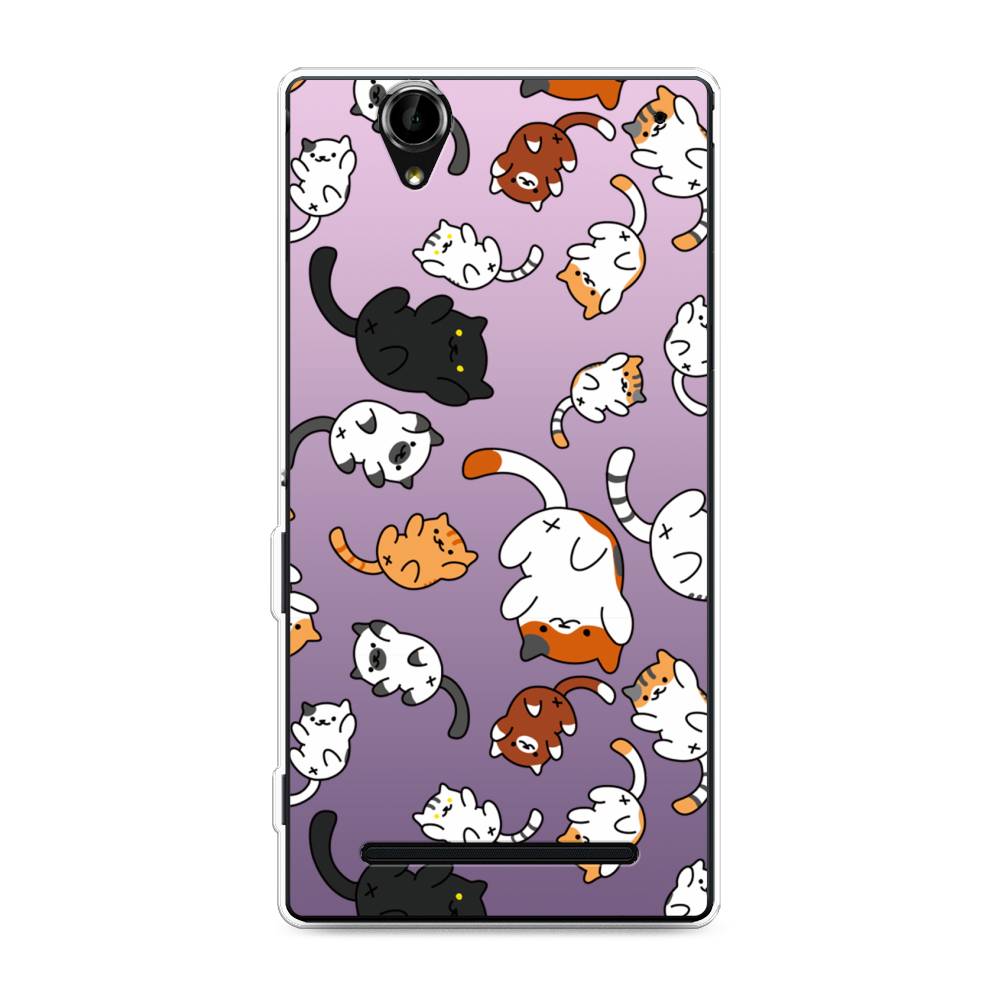 

Чехол Awog на Sony Xperia T2 Ultra "Котопад", Разноцветный, 50950-7