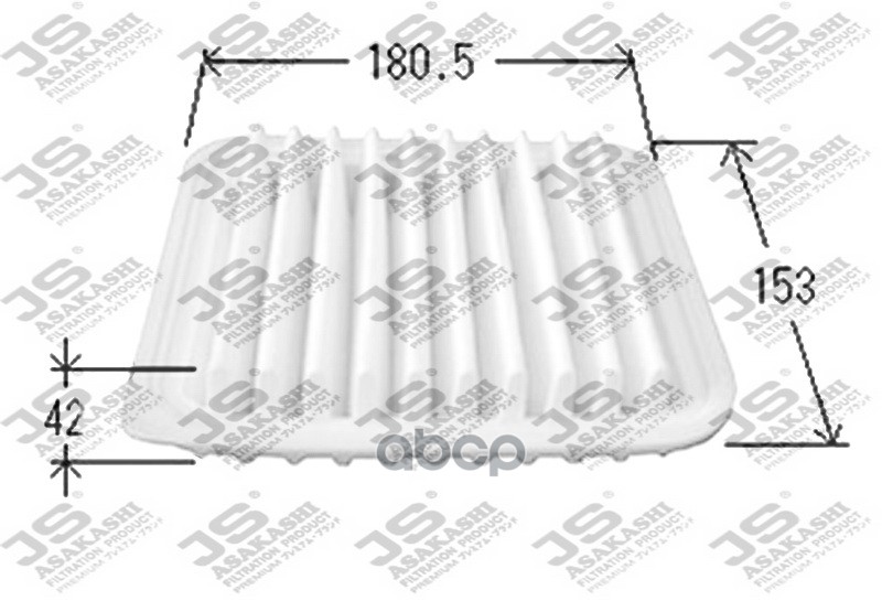 

Фильтр Воздушный A972j JS Asakashi арт. A972J