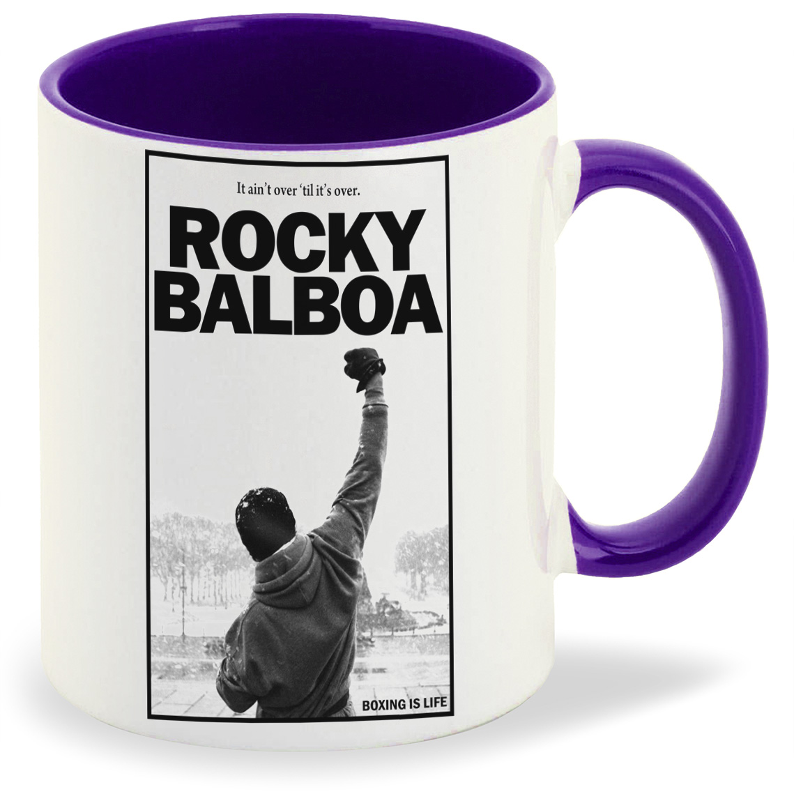 

Кружка фиолетовая CoolPodarok Rocky Balboa